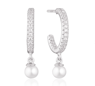 Sif Jakobs Sterling Silver Ellera Medio Freshwater Pearl Earrings