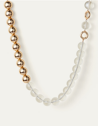 Pearl and gold ball 2025 necklace