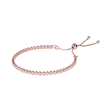 Bronzallure Pink Tennis Bracelet With Slide Closure
