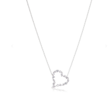 Sif Jakobs Sterling Silver Adria Amore Heart Necklace