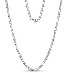 ARZ 3.5mm Steel Figaro Necklace 20 Inches