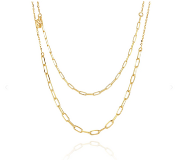 Sif Jakobs Gold Due Double Chain Necklace