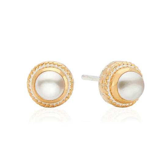 Anna Beck Gold Halo Pearl Studs – The Vault Jewelry Halifax