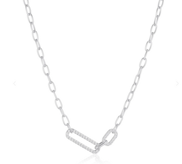 Sif Jakobs Sterling Silver Capizzi Due Link Necklace