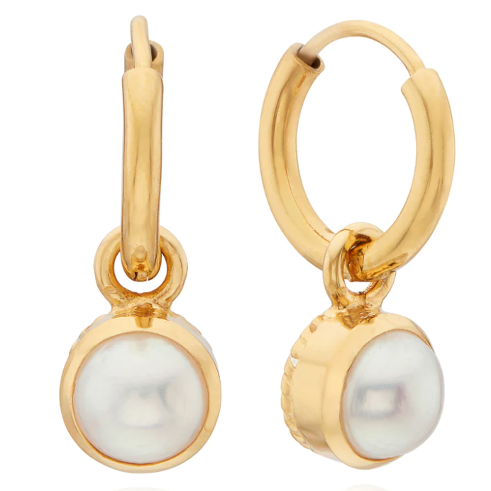 Anna Beck Gold Pearl Charm Earrings – The Vault Jewelry Halifax