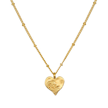 Satya Gold Paisley Heart Necklace