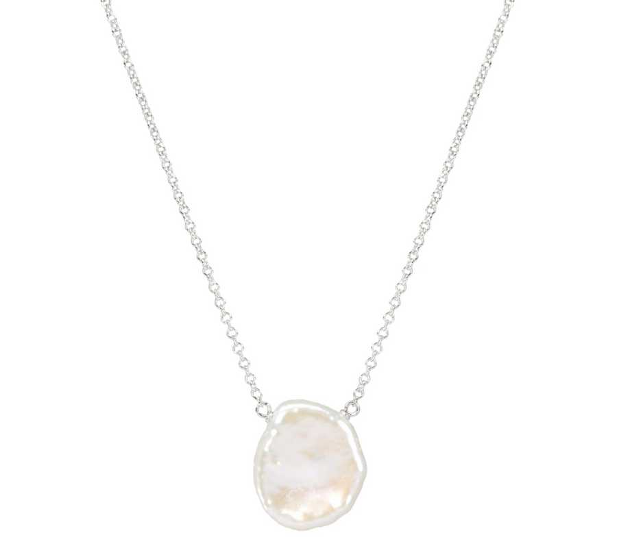 Dogeared Silver Modern One In A Million Keshi Pearl Necklace