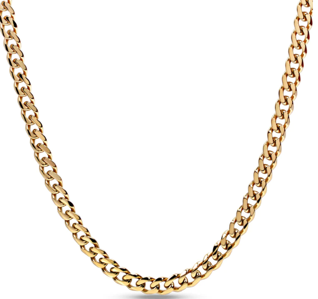 A.R.Z Steel 8mm Gold Cuban 20 Inch Chain – The Vault Jewelry Halifax