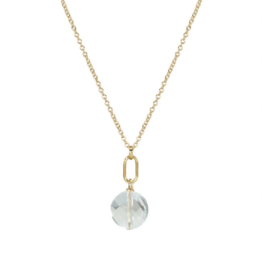 Dogeared Gold April Birthstone Crystal Necklace