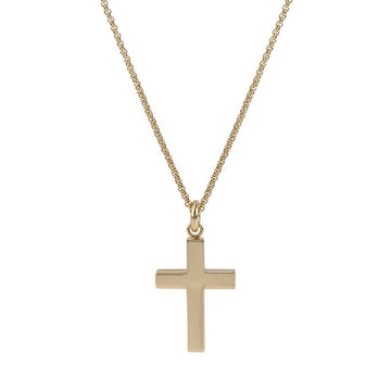 A.R.Z Steel Gold Cross Pendant with 24 Inch Chain