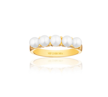 Sif Jakobs Silver 'Padua' Pearl Ring Size 6.75