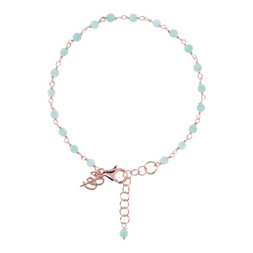 Bronzallure Aqua Quartz Rosary Bracelet