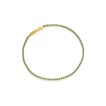Sif Jakobs 'Ellera' Green Zirconia 6.75 Inch Bracelet