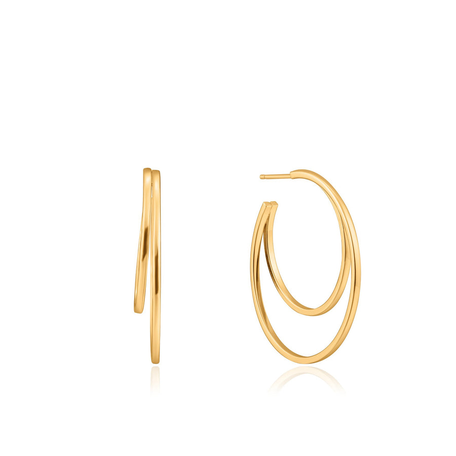 Ania Haie Gold Crescent Hoop Earrings