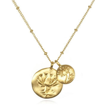 Satya Gold Blossom Double Lotus Necklace