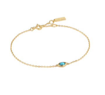 Ania Haie Gold Turquoise Wave Bracelet
