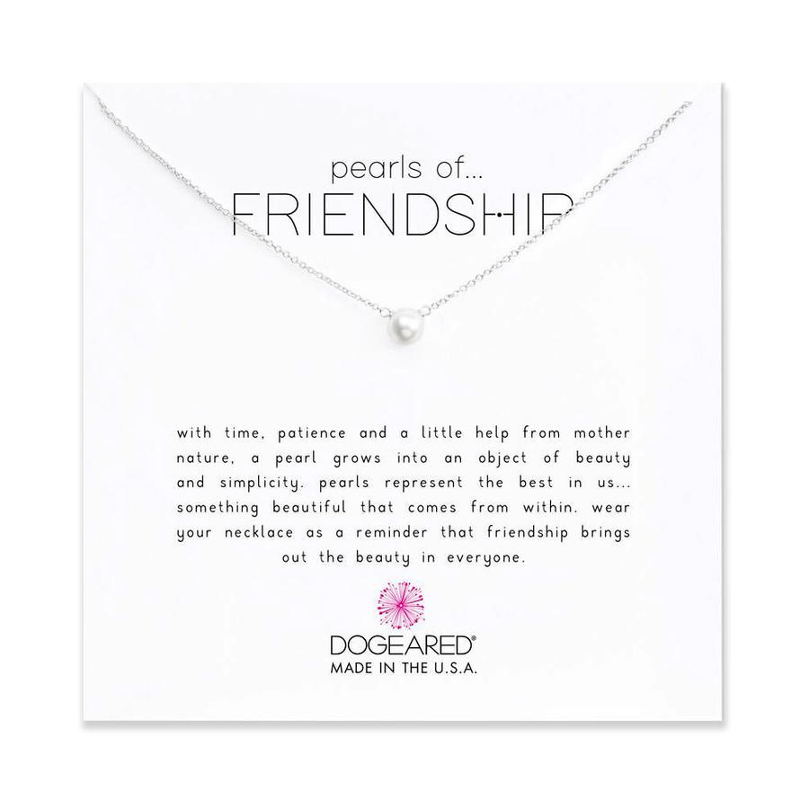 Dogeared Silver 'Pearls of Friendship' Pearl Solitaire Necklace