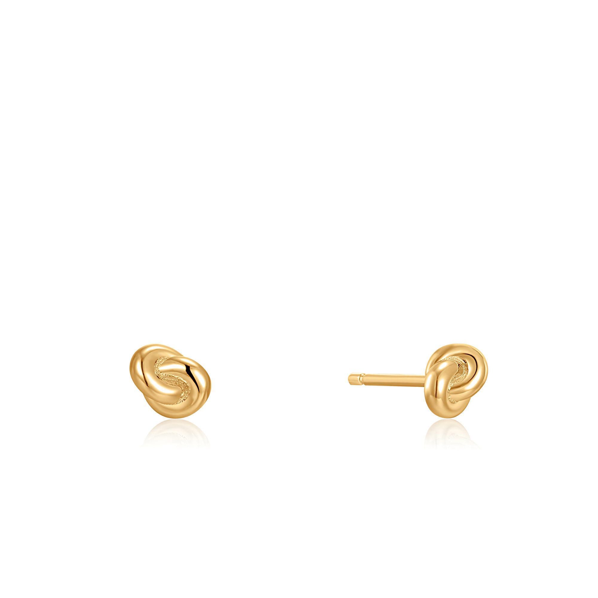 Love Knot Stud Earrings in 14K Gold