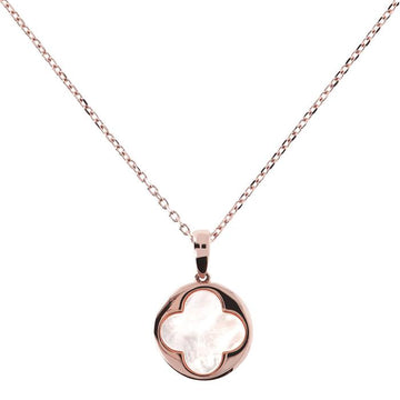 Bronzallure Mother Of Pearl Clover Long Necklace