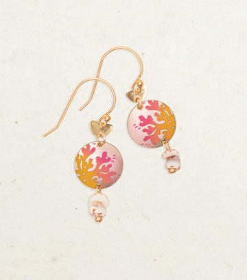 Holly Yashi Golden Coral 'Coral Reef' Earrings
