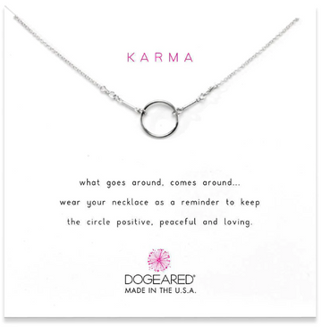 Dogeared Silver Original Karma Circle Necklace