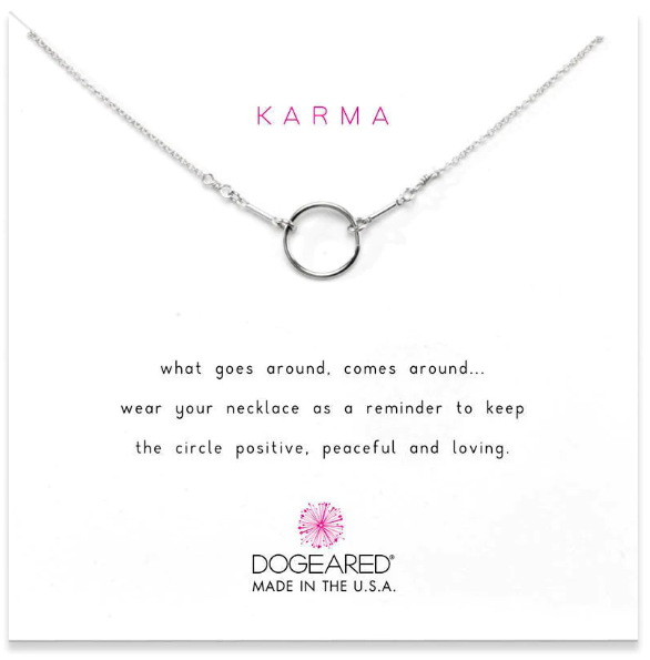 Dogeared Silver Original Karma Circle Necklace