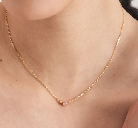 Ania Haie Gold Rose Quartz Orb Necklace