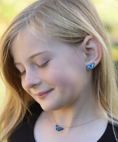 Holly Yashi Blue Radiance 'Bella Butterfly' Kids Necklace