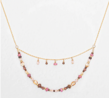 Holly Yashi Special Edition Pink Ella Beaded Necklace