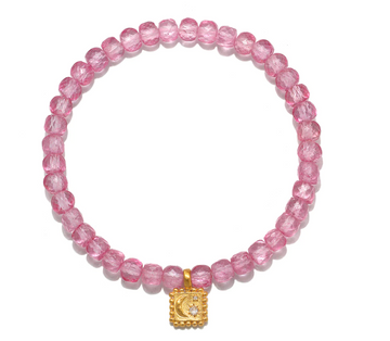 Satya Pink Topaz Celestial Charm Stretch Bracelet