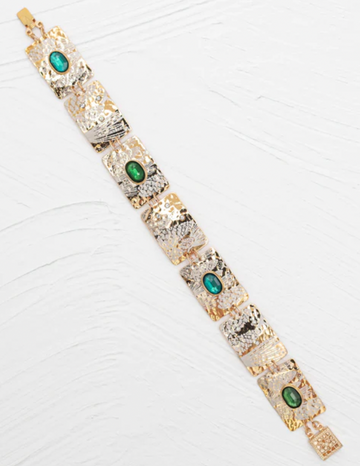 Holly Yashi Emerald Gilded Petra Bracelet
