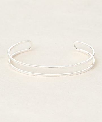 Holly Yashi Silver 'Odette' Narrow Split Cuff Bracelet