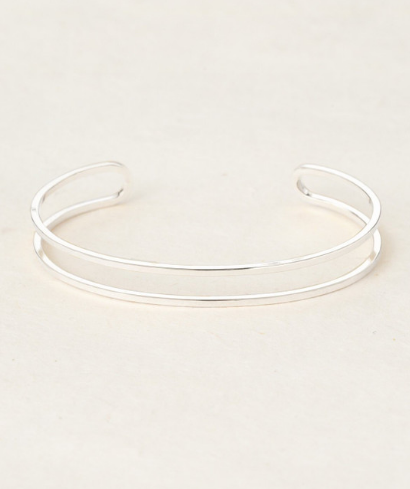 Holly Yashi Silver 'Odette' Narrow Split Cuff Bracelet