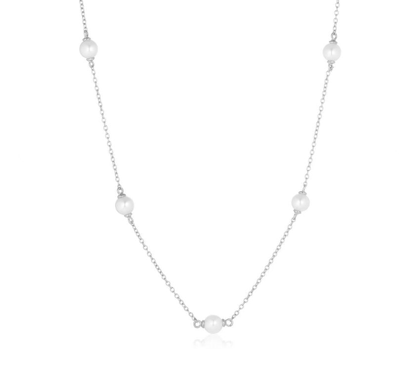 Sif Jakobs Sterling Silver Padua Clinque Pearl Necklace