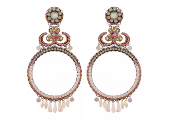 Ayalabar Pale Pink Spring Inspiration Extra Large Fei Earrings