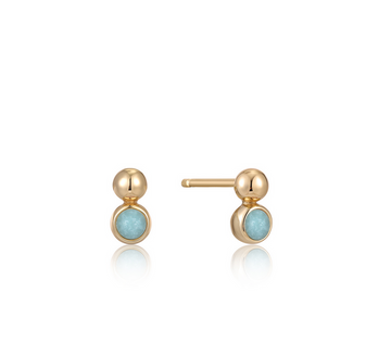 Ania Haie Gold Amazonite Orb Stud Earrings
