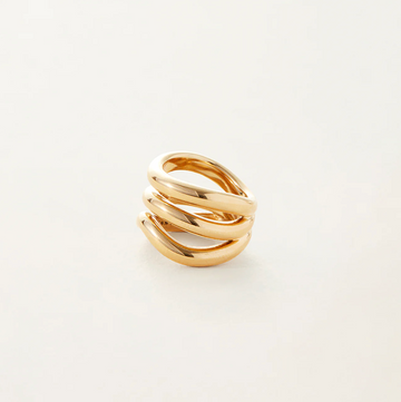 Jenny Bird Gold Gala Ring Size 7