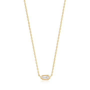 Ania Haie Gold Sparkle Emblem Necklace