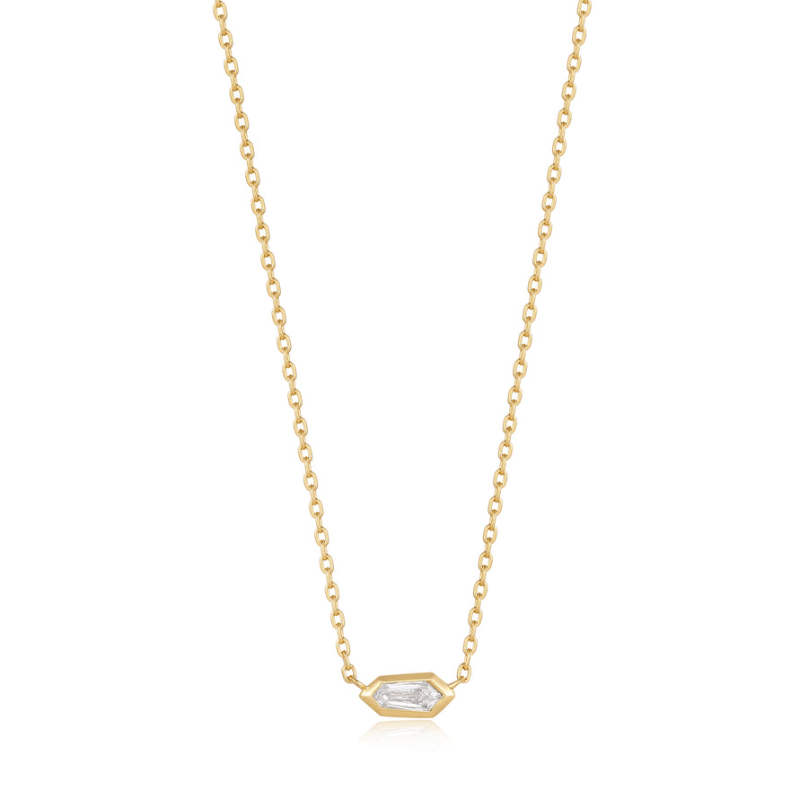 Ania Haie Gold Sparkle Emblem Necklace