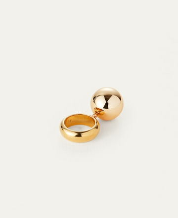 Jenny Bird Gold Lyra Ring Size 7