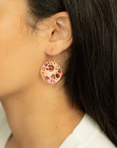 Holly Yashi Pink Sunset 'Ocean Depths' Earrings