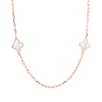 Bronzallure Mother Of Pearl Etoile Station Necklace