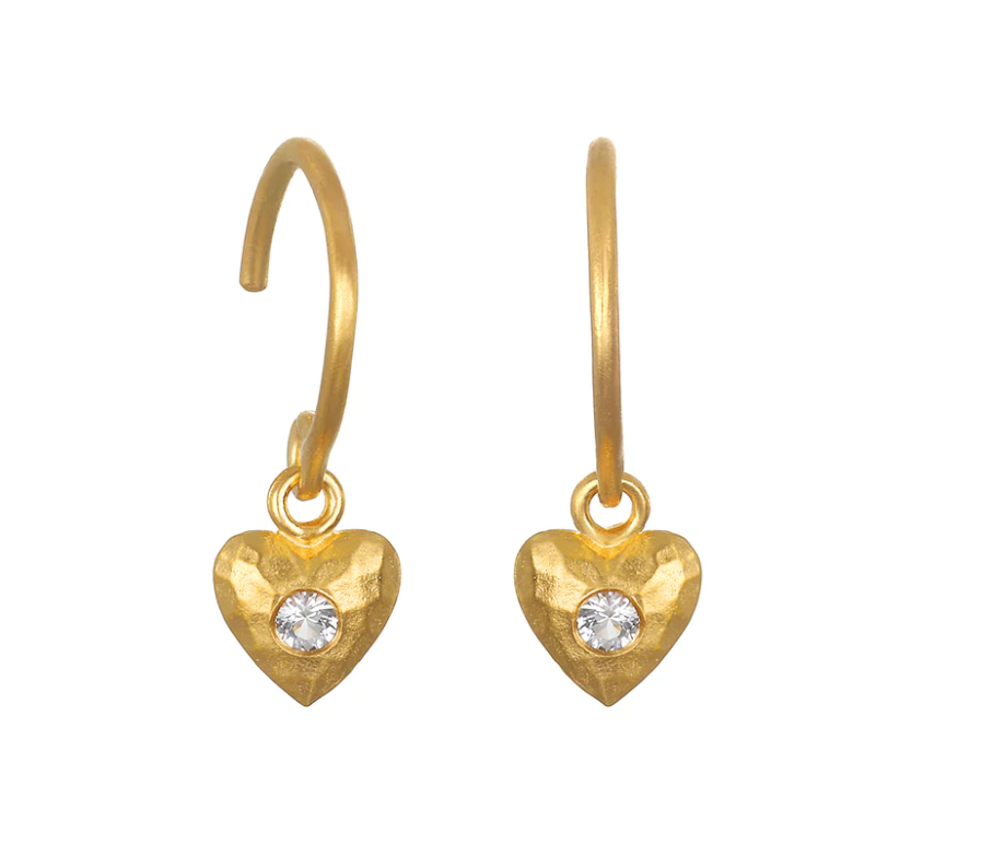 Satya Mini Heart Wire Hoops