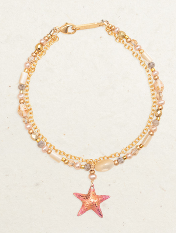 Holly Yashi Peach 'Carmel' Beaded Bracelet