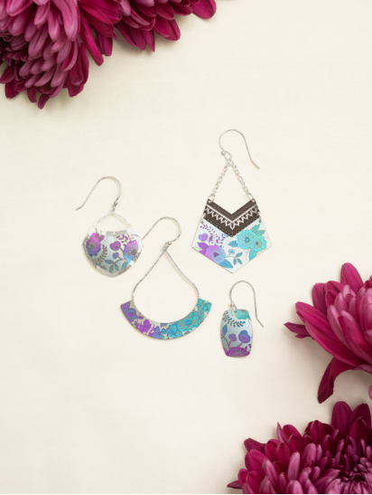 Holly Yashi Blue Mist 'Bright Blossom' Earrings