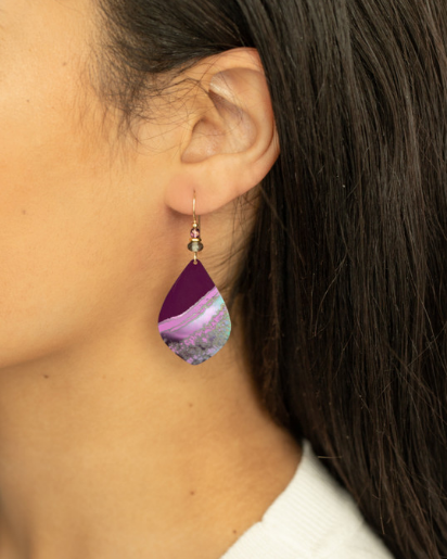 Holly Yashi Purple 'Shorebreak' Earrings