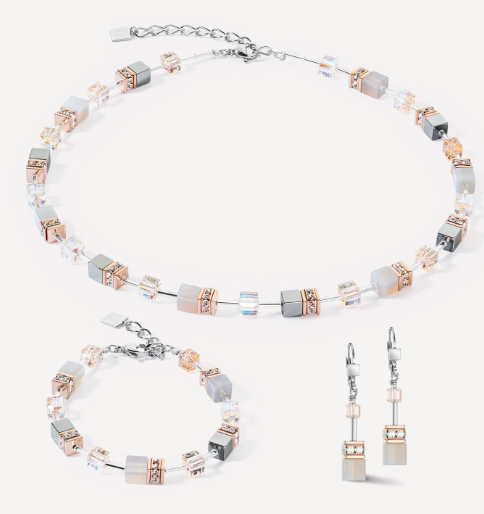 Coeur De Lion GeoCUBE Rose Gold-Peach Iconic Precious Bracelet