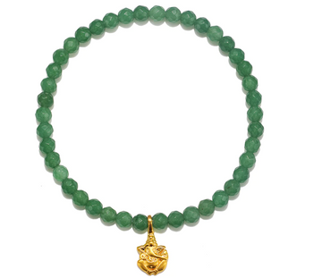 Satya Ganesha Taiwan Jade Stretch Bracelet