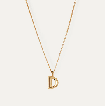 Jenny Bird Small Gold Monogram D Necklace