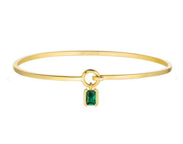 Sif Jakobs Gold Roccanova Green Zirconia Bangle